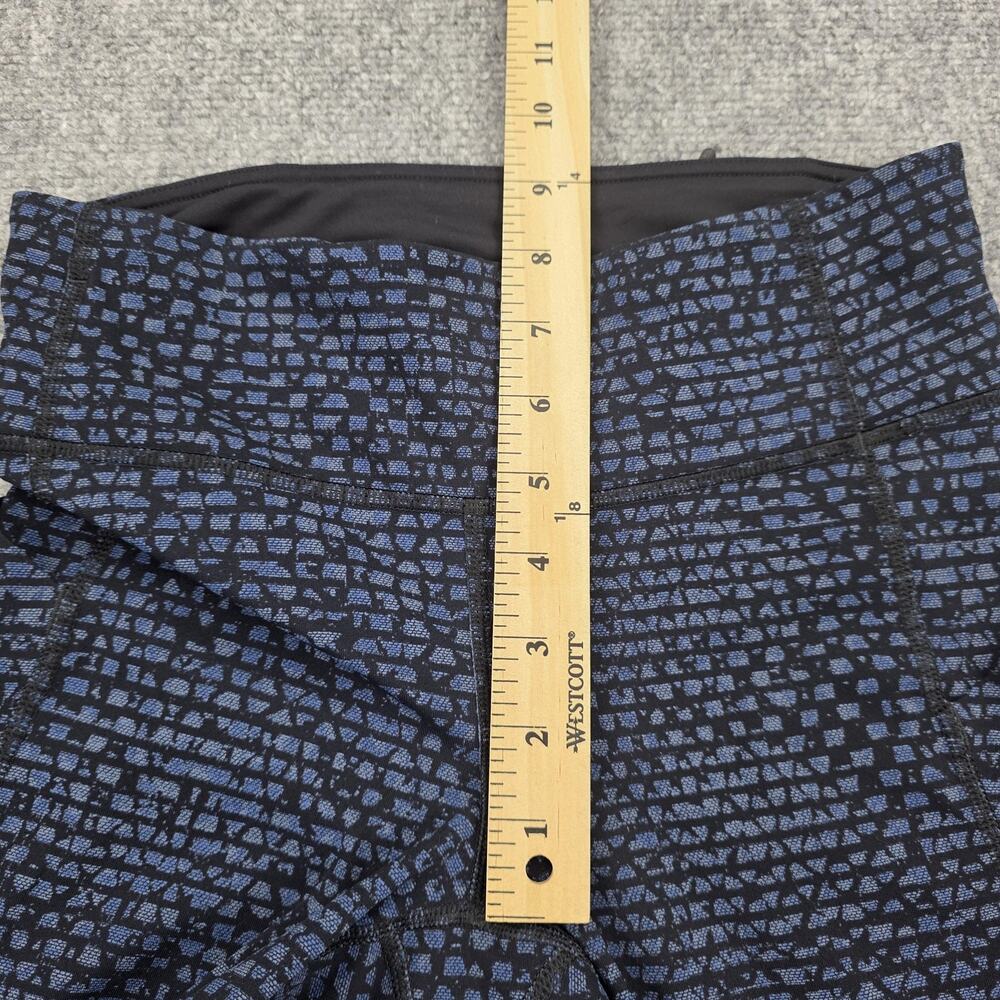 Lululemon Pants Womens 4 Blue Black Geometric Pace Rival Crop Leggings Pocket - Picture 5 of 16